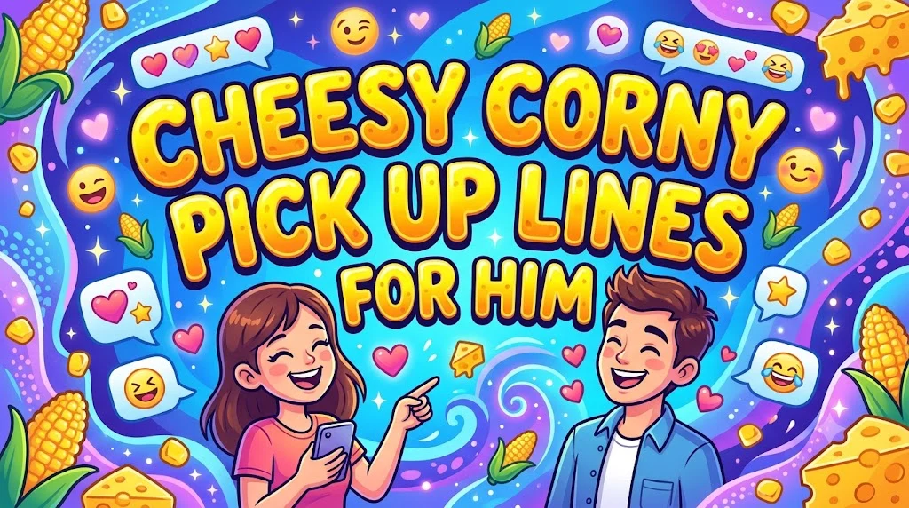 Cheesy Corny Pick Up Lines for Him