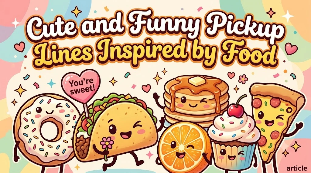 Cute and Funny Pickup Lines Inspired by Food