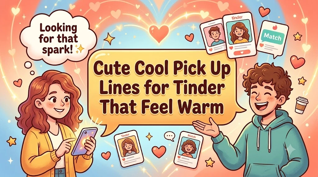 Cute Cool Pick Up Lines for Tinder That Feel Warm