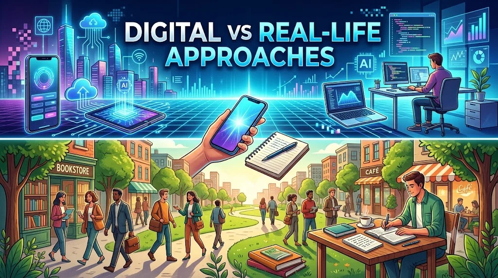 Digital vs Real-Life Approaches