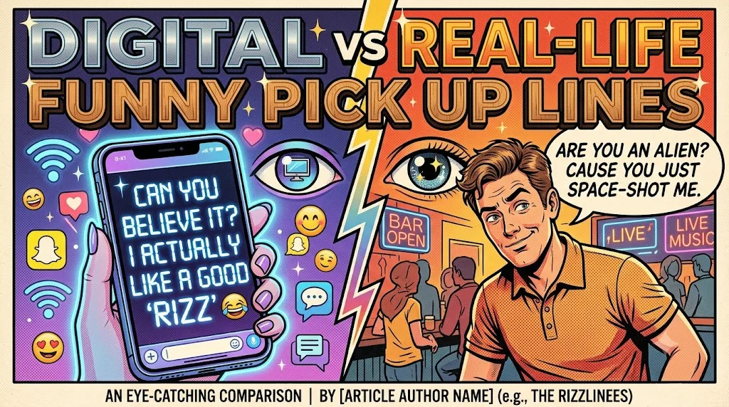 Digital vs Real-Life Funny Pick Up Lines