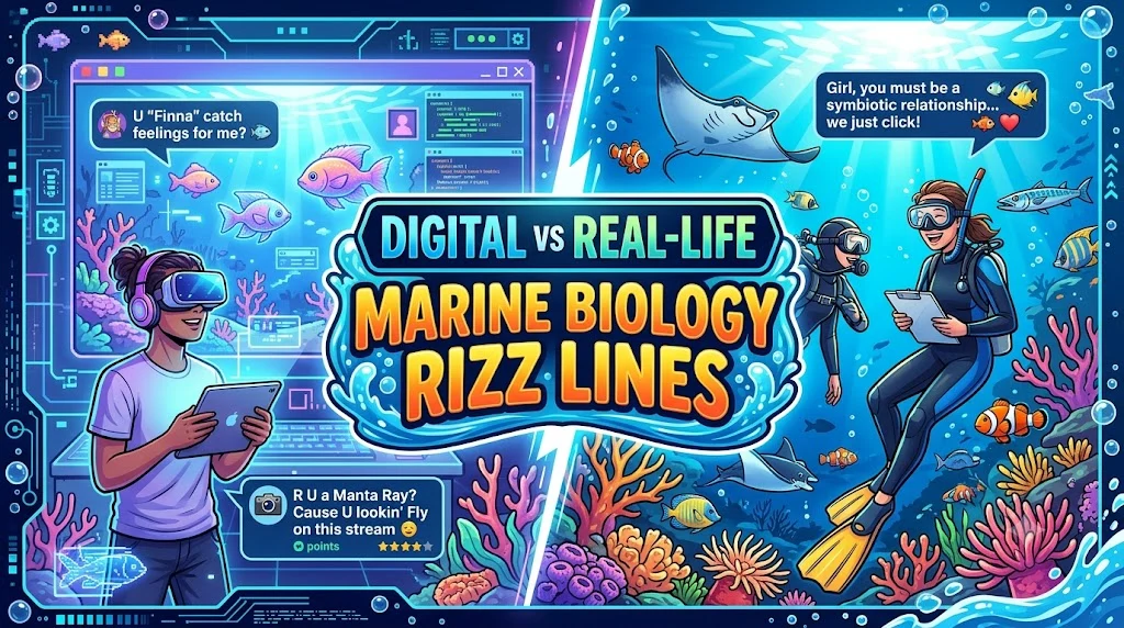 Digital vs Real-Life Marine Biology Rizz Lines