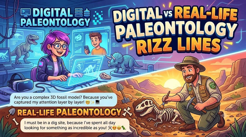 Digital vs Real-Life Paleontology Rizz Lines
