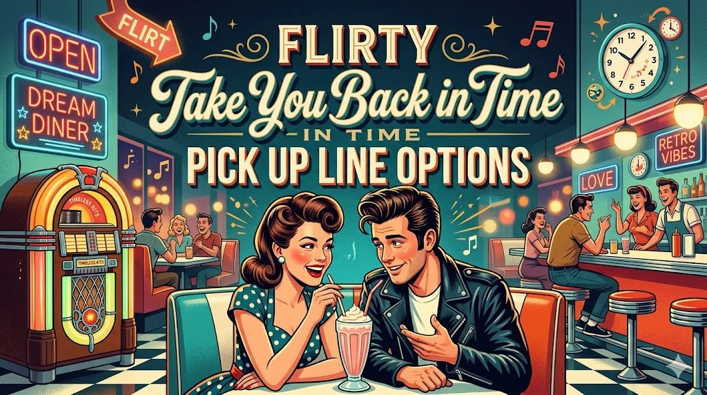 Flirty Take You Back in Time Pick Up Line Options
