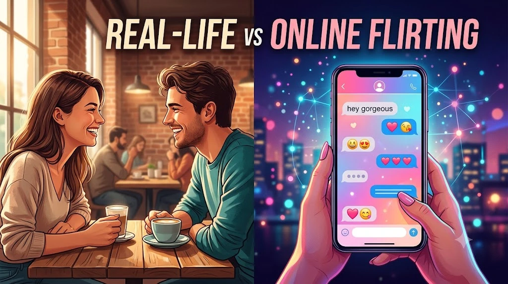 Real-Life vs Online Flirting