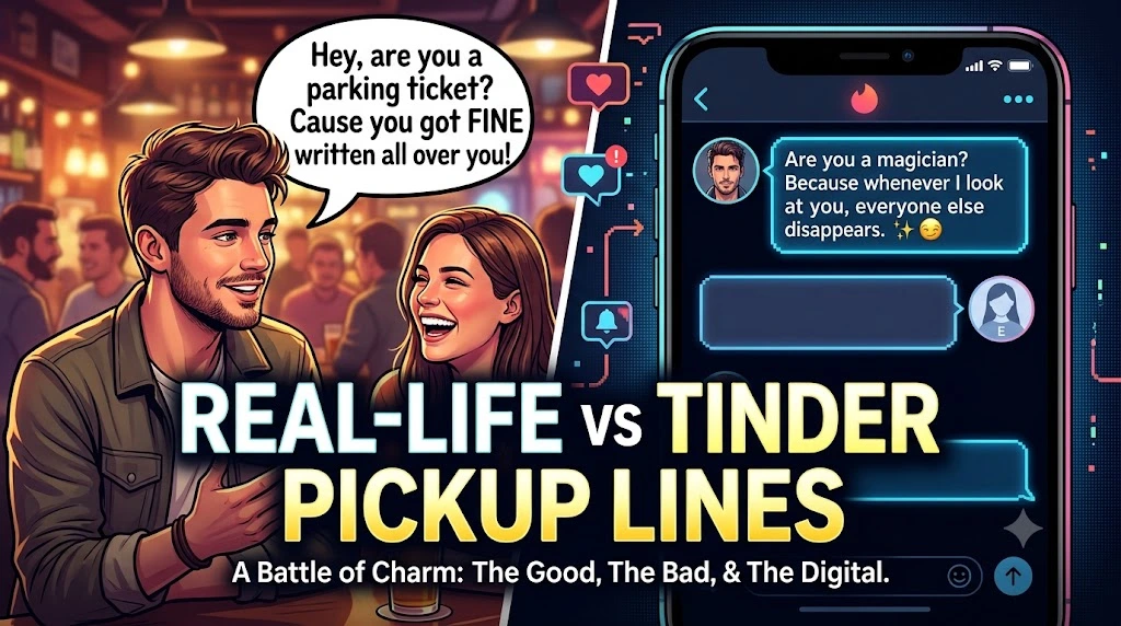 Real-Life vs Tinder Pickup Lines
