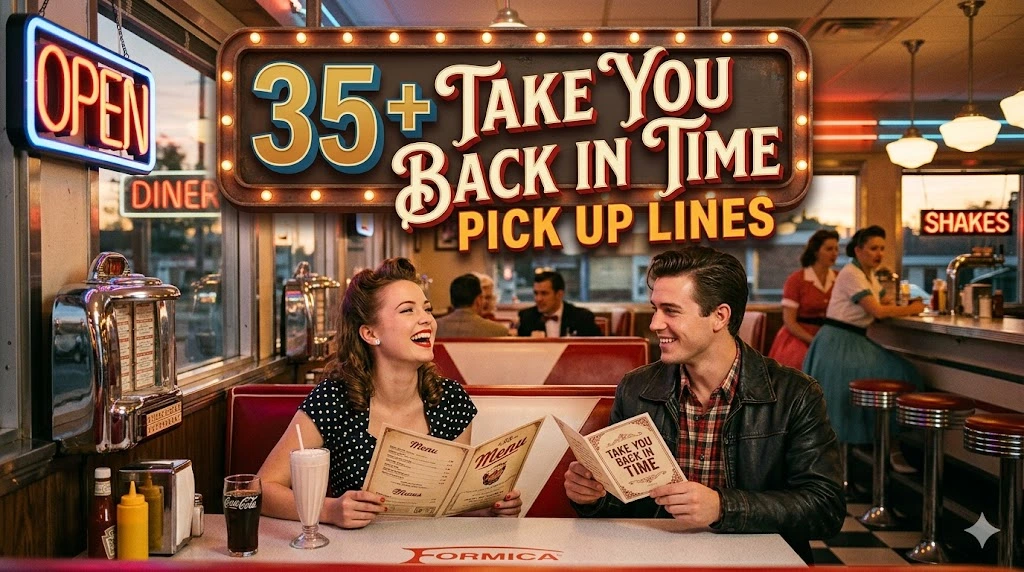35+ Take You Back in Time Pick Up Line