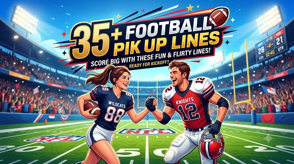 35+ Football Pick Up Lines