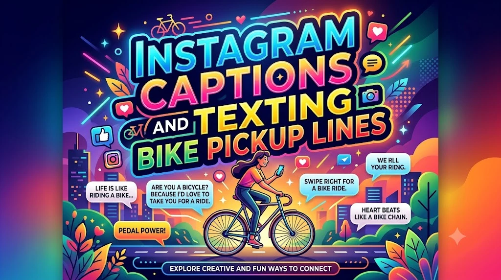 Instagram Captions and Texting Bike Pickup Lines