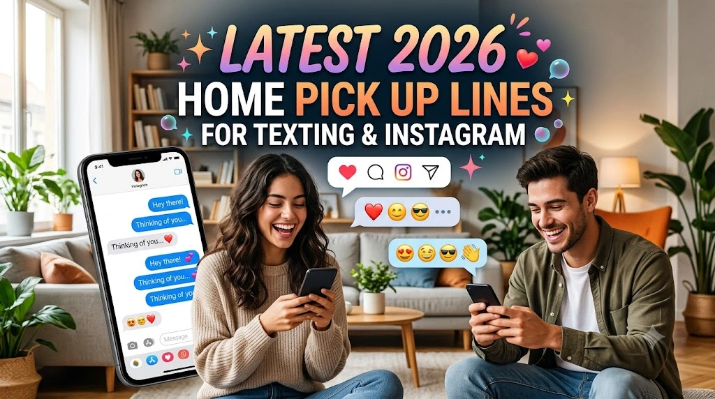 Latest 2026 Home Pick Up Lines for Texting & Instagram