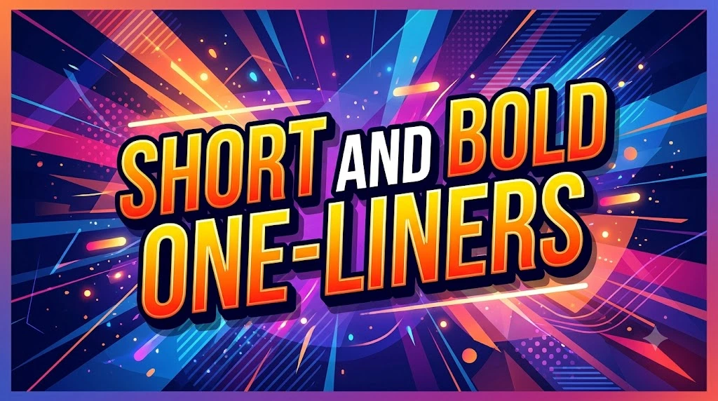 Short and Bold One-Liners