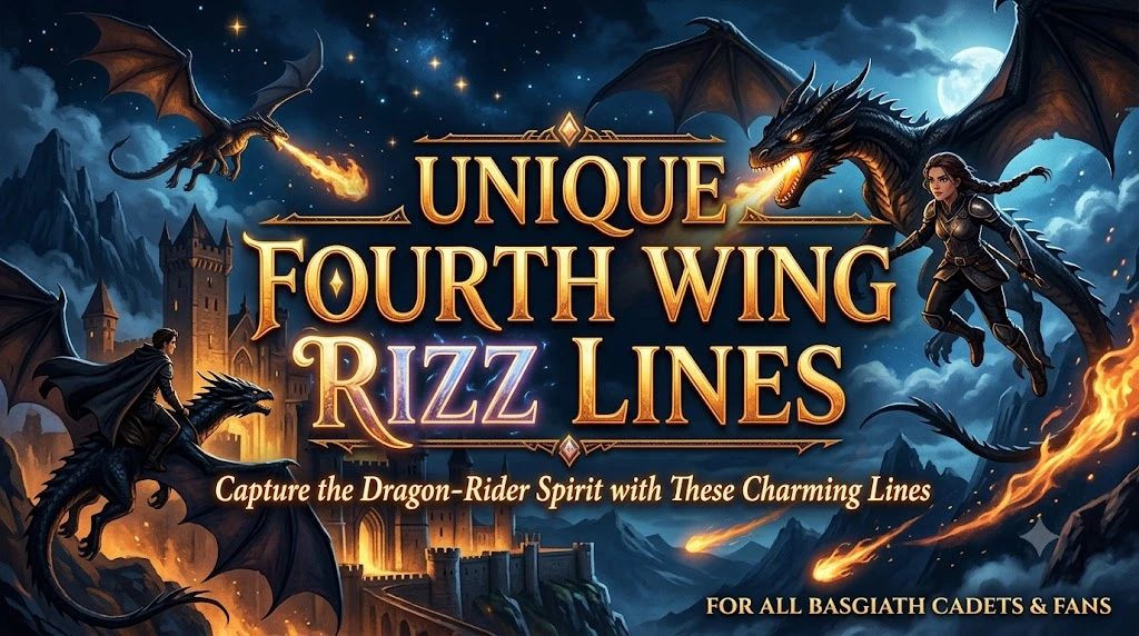 Unique Fourth Wing Rizz Lines