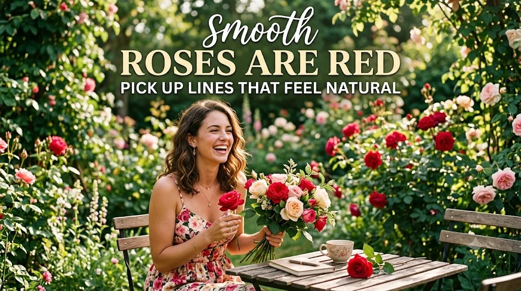 Smooth Roses Are Red Pick Up Lines That Feel Natural